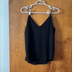 Elegant Satin Black Women's Top